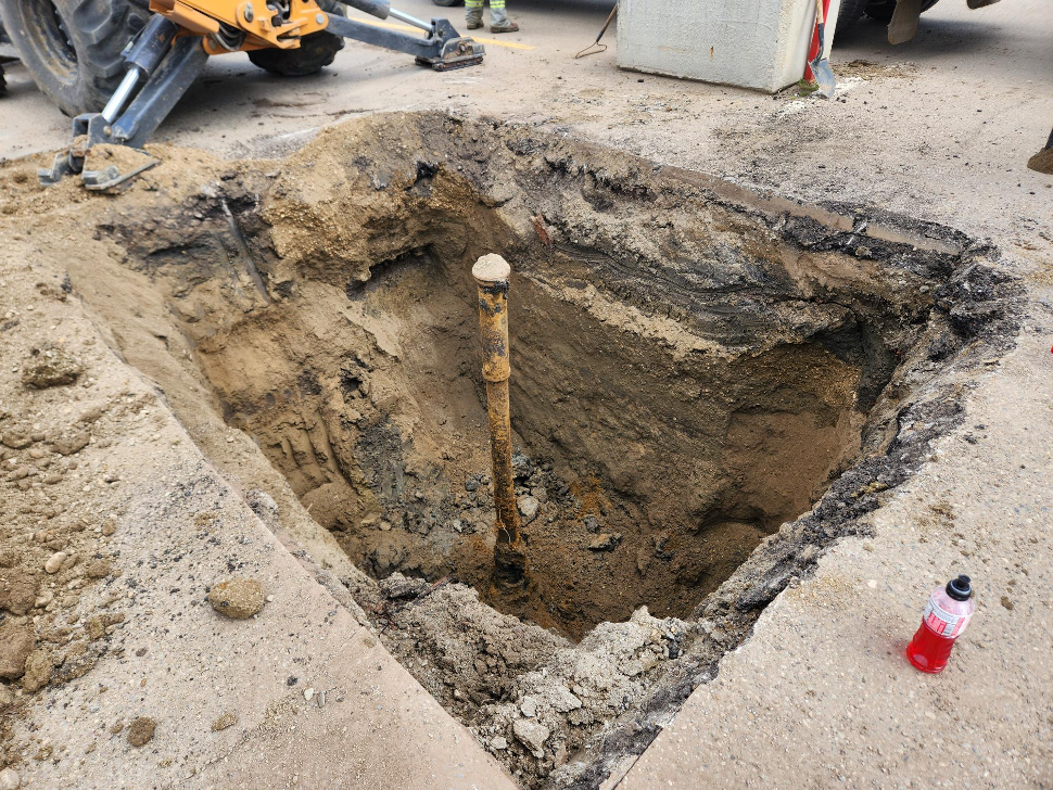Shaunavon Centre Street under excavation for water main work